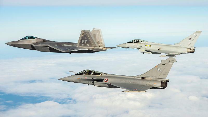 Illustration for article titled This Is NATO's Dream Team Of Fighters, And One "Bad Guy" That'll Try To Ruin Their Day